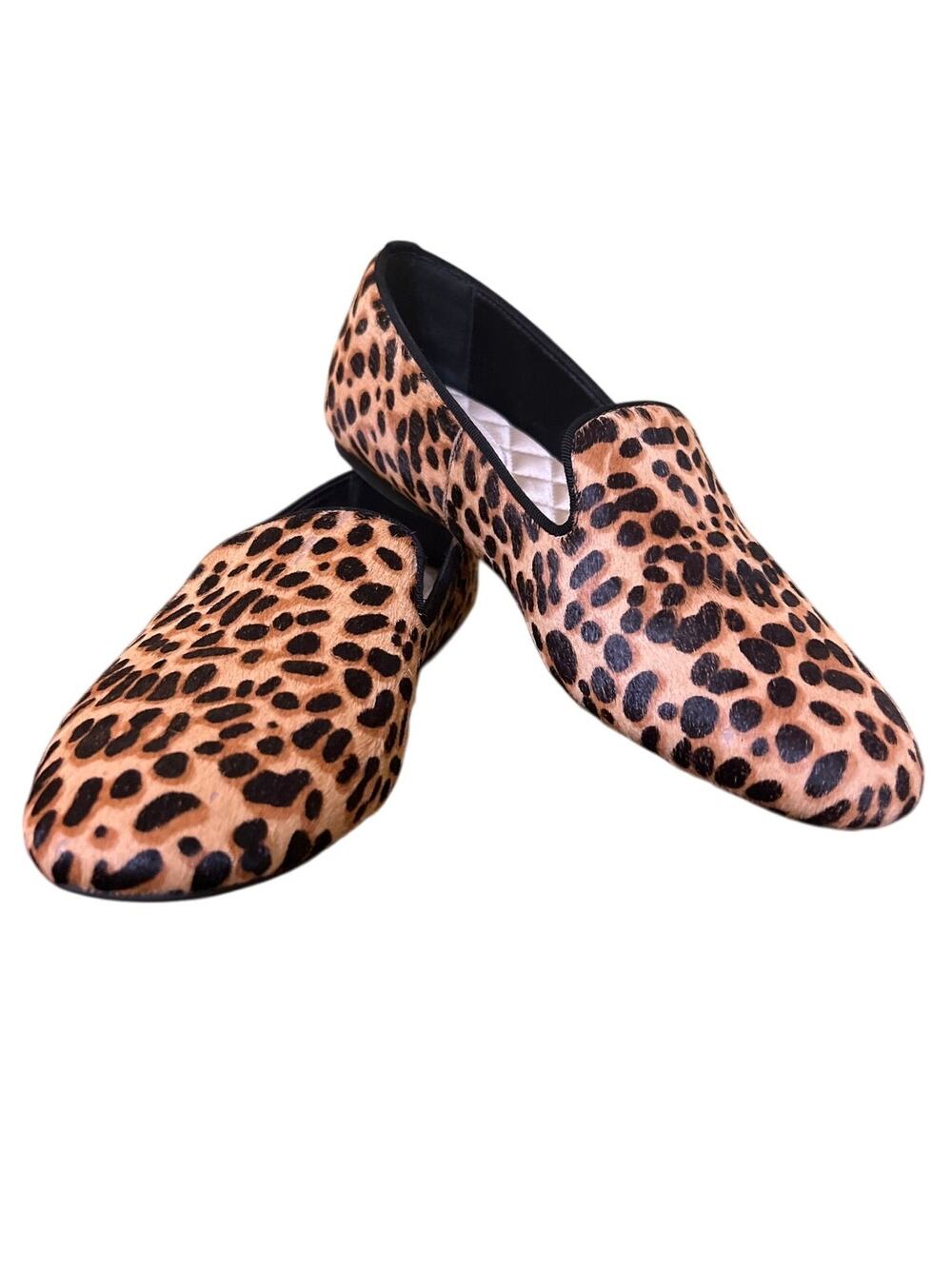 Birdies The Starling Calf Hair Leopard Print Slip on Flats Size 7.5 Comfort Shoe